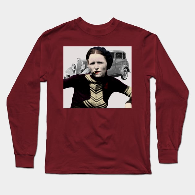 Bonnie Parker Long Sleeve T-Shirt by FieryWolf